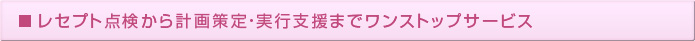レセプト点検から計画策定・実行支援までワンストップサービス